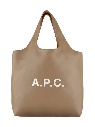 Ninon Logo Print Tote Bag Pale Khaki - A.P.C. - BALAAN 2