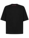 Back Logo Oversized Short Sleeve T-Shirt Black - PALM ANGELS - BALAAN 2