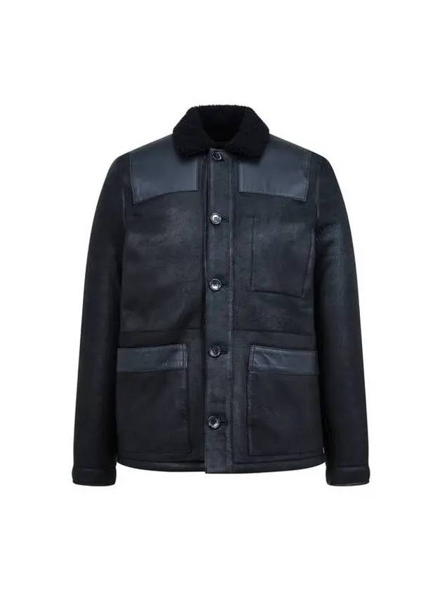 PS patch point sheepskin jacket black - PAUL SMITH - BALAAN 1