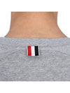 4-Bar Striped Cotton Long Sleeve T-Shirt Light Grey - THOM BROWNE - BALAAN 11