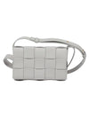 Cassette Intrecciato Small Cross Bag Grey - BOTTEGA VENETA - BALAAN 1