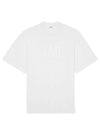 Logo Overfit Short Sleeve T-Shirt White - AMI - BALAAN 2