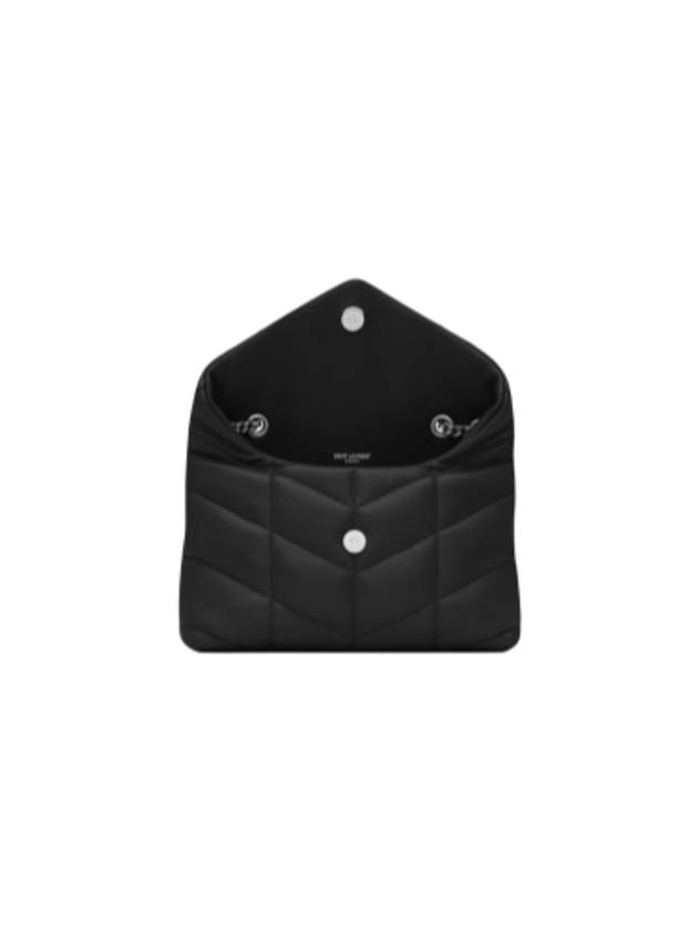 Toy Puffer Leather Shoulder Bag Black - SAINT LAURENT - BALAAN 3