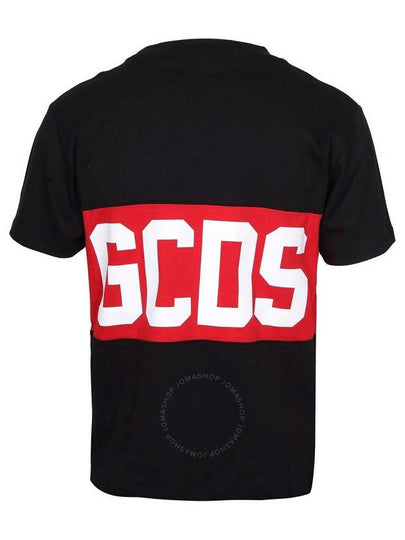 GCDS Black Logo Band Cotton T-Shirt, Size Large - GCDS - BALAAN 2