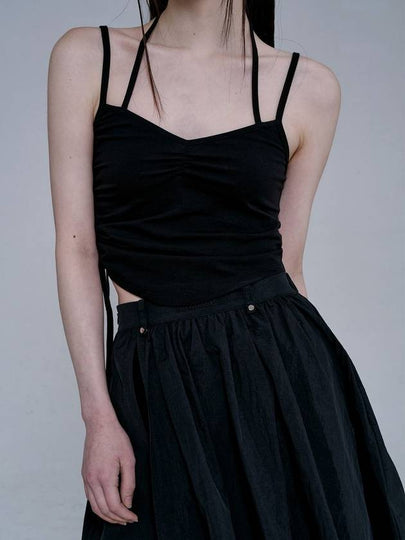 Halter Neck Shirring Sleeveless Black - JINJUSE - BALAAN 2