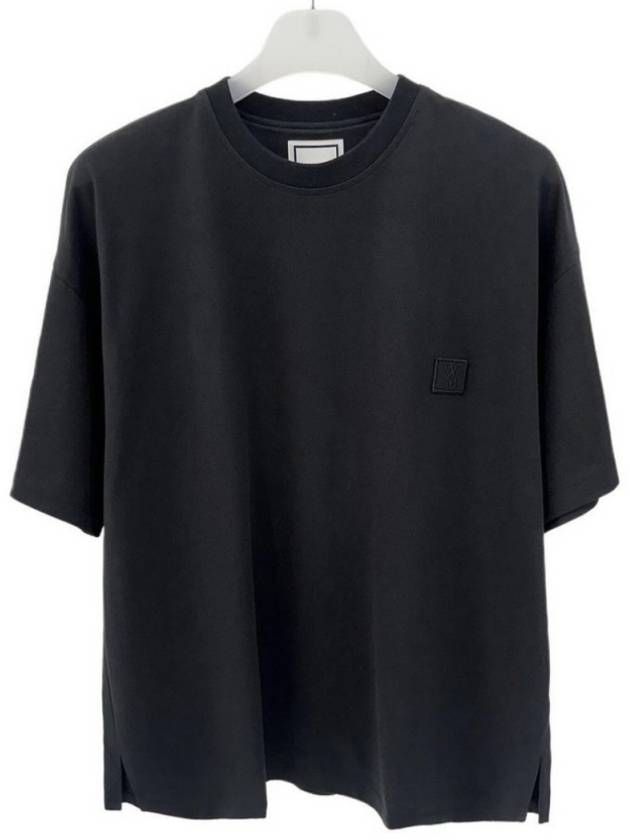 Jellyfish Bag Logo Cotton Short Sleeve T-Shirt Black - WOOYOUNGMI - BALAAN 3