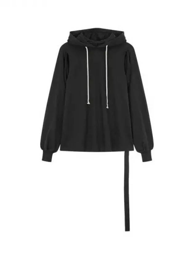 MEN DRKSHDW Cape Sleeve Hooded Sweatshirt Black 271475 - RICK OWENS - BALAAN 1