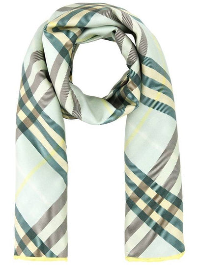 Check Silk Scarf Breeze - BURBERRY - BALAAN 2