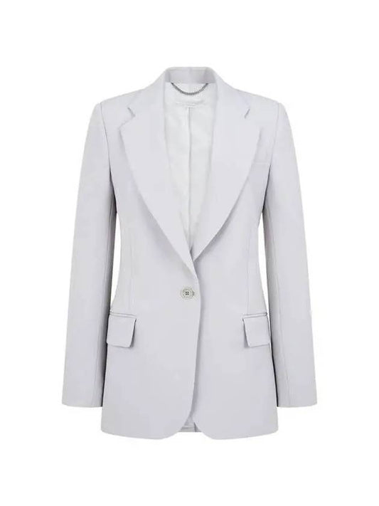 No-cheat single twill jacket gray - STELLA MCCARTNEY - BALAAN 1