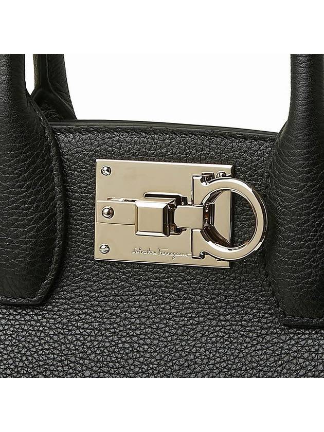 Studio Small Tote Bag Black - SALVATORE FERRAGAMO - BALAAN 7