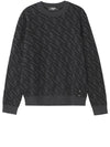 Men's Regular Fit Crew Neck Wool Knit Top Black Grey - FENDI - BALAAN 2