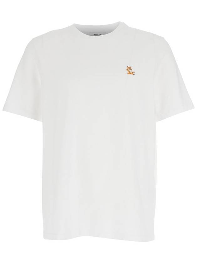 Chillax Fox Patch Regular Short Sleeve T-Shirt White - MAISON KITSUNE - BALAAN 2