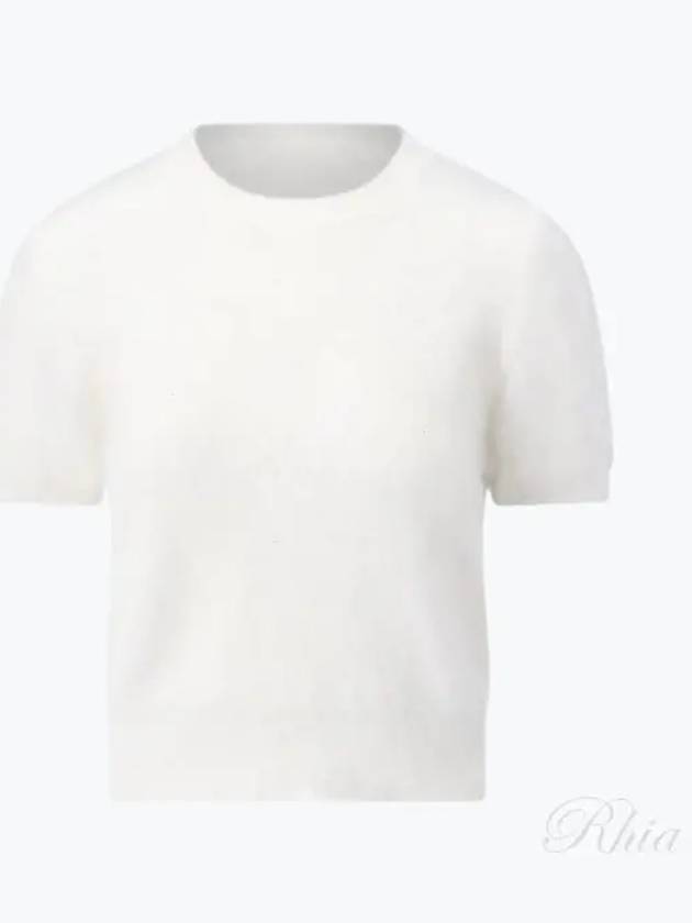 Crop Brushed Alpaca Knit Top White - MAISON MARGIELA - BALAAN 2