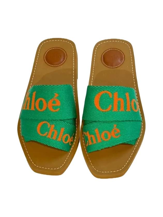 Woody Flat Mules Green - CHLOE - BALAAN 8