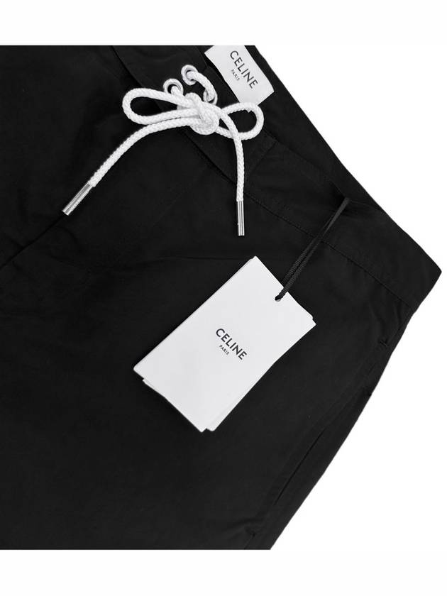 Logo Print Nylon Swimming Shorts Black - CELINE - BALAAN 6