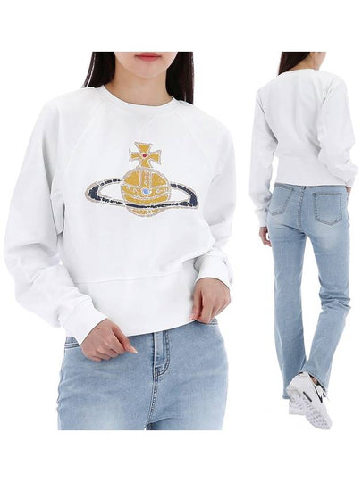 Logo Print Cotton Sweatshirt White - VIVIENNE WESTWOOD - BALAAN 2