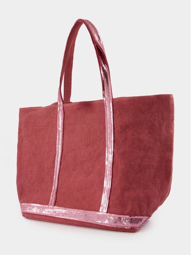 Shopping bag L - Vanessa Bruno - Linen - Pink - VANESSA BRUNO - BALAAN 2