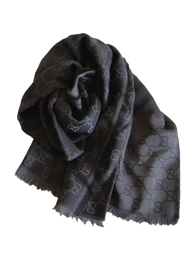 GG Jacquard Square Muffler Grey - GUCCI - BALAAN 2