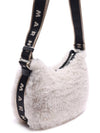 Shearling Hobo Cross Bag White - MARNI - BALAAN 4