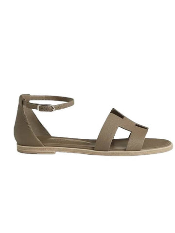 Santorini Sandals Etoupe - HERMES - BALAAN 1