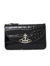 Women's Half Moon Card Wallet Black - VIVIENNE WESTWOOD - BALAAN 1