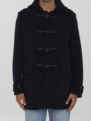 Knot Wool Duffel Coat Navy - BOTTEGA VENETA - BALAAN 1