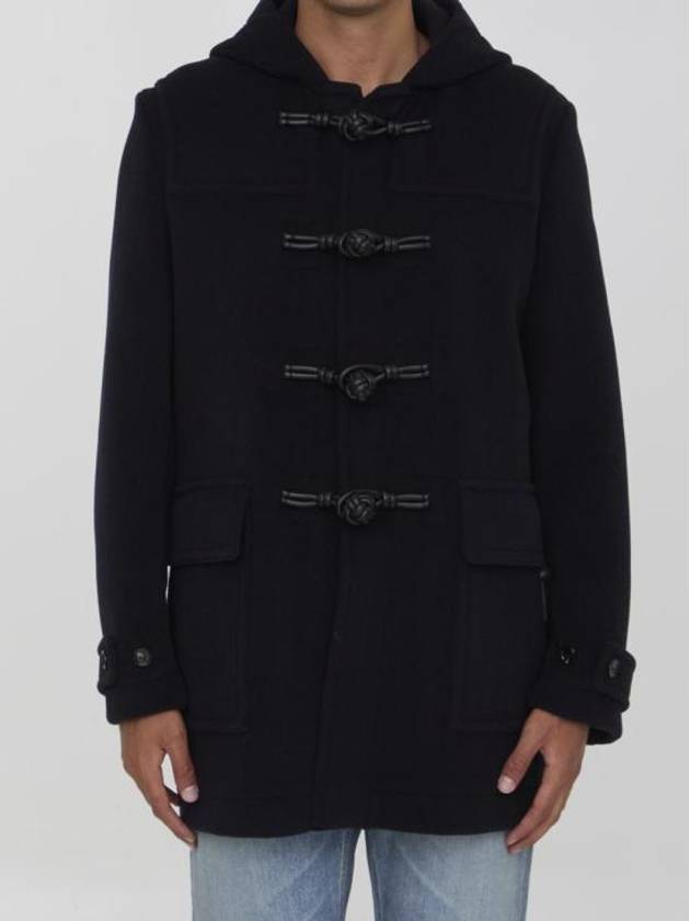 Knot Wool Duffel Coat Navy - BOTTEGA VENETA - BALAAN 1