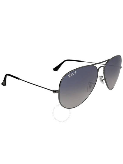 Ray Ban Aviator Gradient Polarized Blue/Grey Pilot Unisex Sunglasses RB3025 004/78 62 - RAY-BAN - BALAAN 2