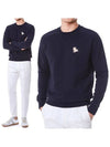 Chillax Fox Patch Classic Sweatshirt Navy - MAISON KITSUNE - BALAAN 3