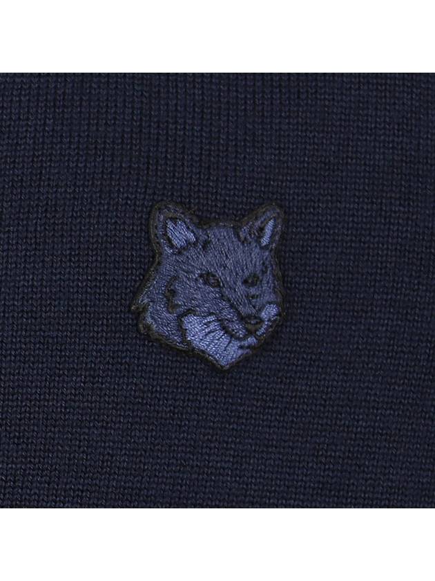 Bold Fox Head Patch Two-Tone Cardigan Ink Blue - MAISON KITSUNE - BALAAN 7