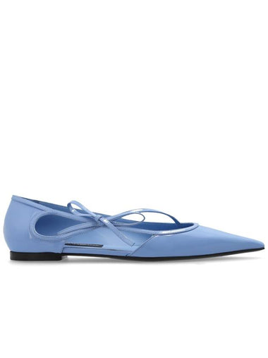 Dolce & Gabbana Leather Ballet Flats, Women's, Blue - DOLCE&GABBANA - BALAAN 1