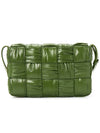 Cassette Intrecciato Leather Cross Bag Avocado - BOTTEGA VENETA - BALAAN 5