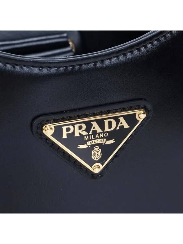 Medium Leather Shoulder Bag Black - PRADA - BALAAN 6