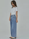 Denim Belt Tuck Wide Long Pants Indigo - RYUL+WAI: - BALAAN 3