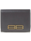 BB logo bifold wallet gray - BALENCIAGA - BALAAN.