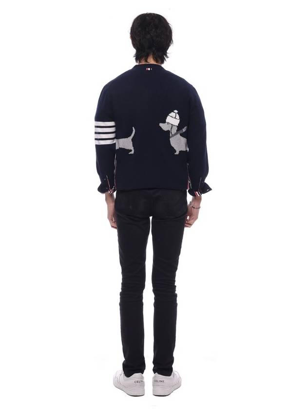 Hector 4 Bar Stripe Cardigan Black - THOM BROWNE - BALAAN 6