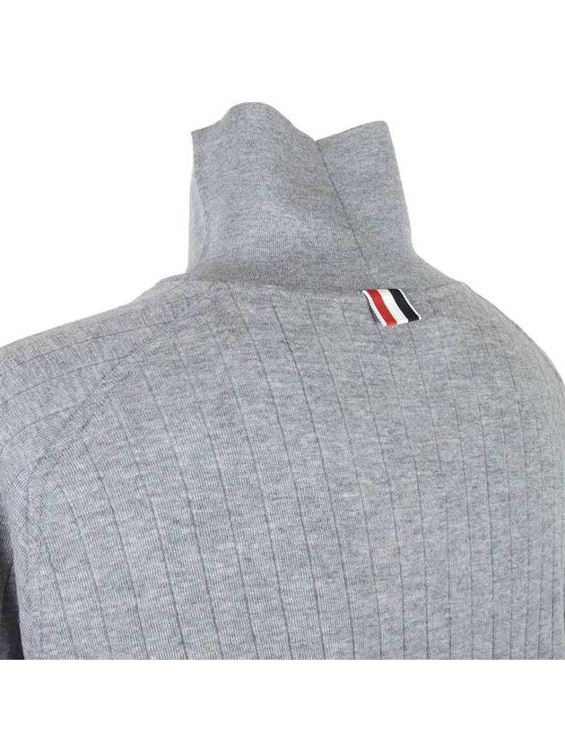 Raglan Roll Neck Virgin Wool Turtleneck Grey - THOM BROWNE - BALAAN 6