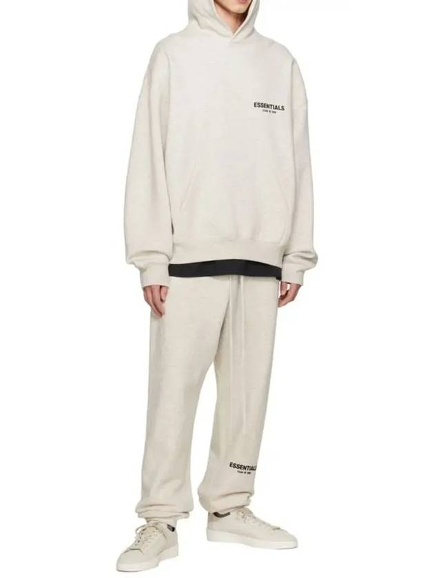 Essentials Drawstring Logo Flocked Light Gray Sweat Joggers - FEAR OF GOD ESSENTIALS - BALAAN 4