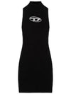 M-Onerva Logo Sleeveless Mini Dress Black - DIESEL - BALAAN 2