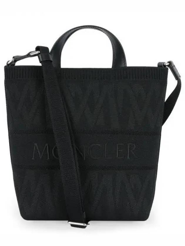 Women s Logo Patch Stretch Tote Bag Black 5L00015 M3715 F99 1063979 - MONCLER - BALAAN 1