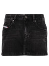 De-Ron Denim H-Line Skirt Black - DIESEL - BALAAN 8