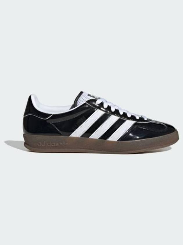 Gazelle Indoor Patent Leather Low Top Sneakers Black - ADIDAS - BALAAN 1