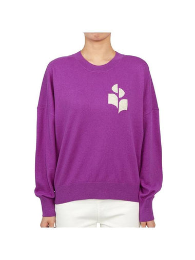 Marisans Logo Knit Top Purple - ISABEL MARANT - BALAAN 1