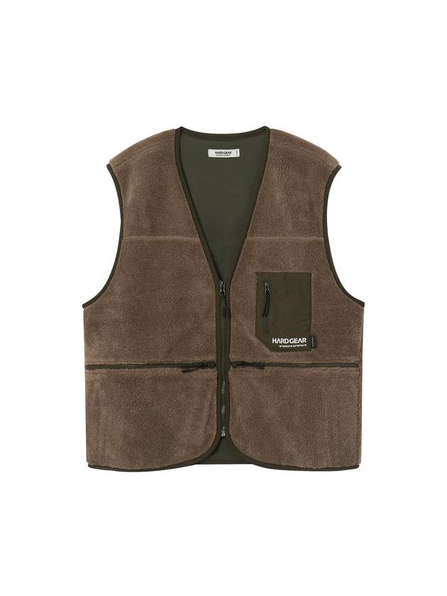 Pocket Fleece Vest Brown - HARDGEAR APPAREL - BALAAN 1