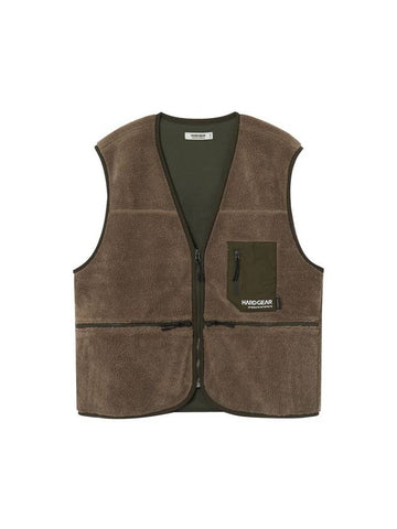 Pocket Fleece Vest Brown - HARDGEAR APPAREL - BALAAN 1