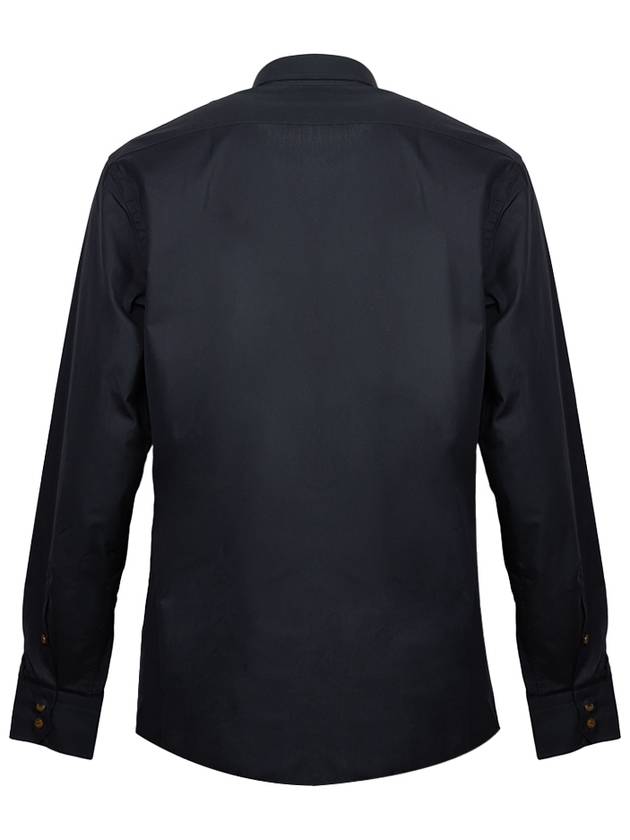 Men's Embroidered ORB Long Sleeve Shirt Black - VIVIENNE WESTWOOD - BALAAN 3