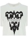 Zewel Logo Print Short Sleeve T-Shirt White - ISABEL MARANT - BALAAN 5