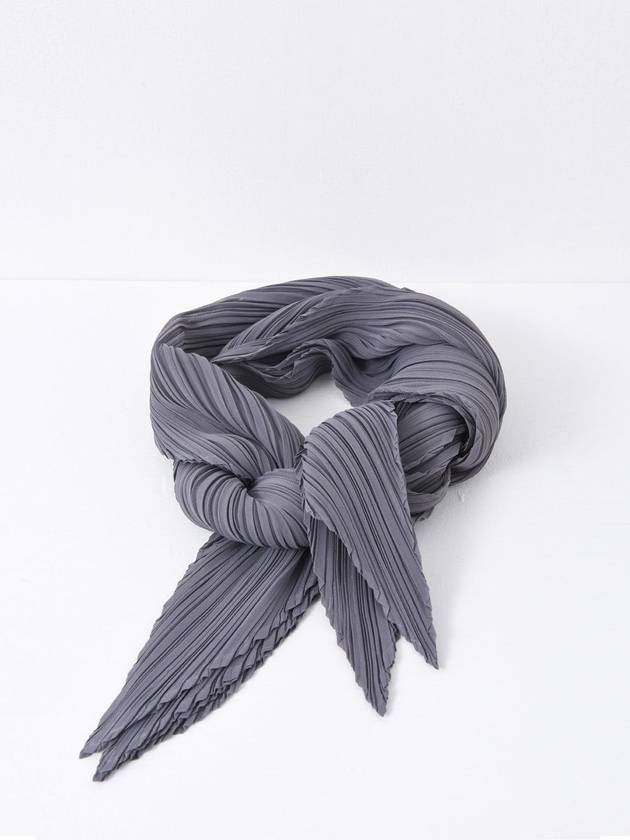 Pleated Basic Scarf Grey - ISSEY MIYAKE - BALAAN 2