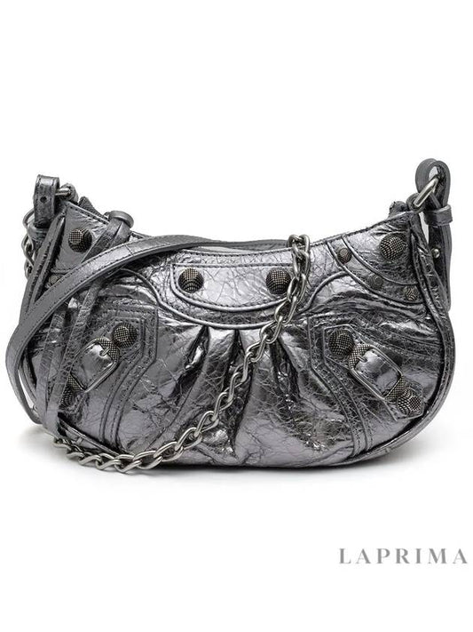 Women's Le Cagol Mini Shoulder Bag Silver - BALENCIAGA - BALAAN.