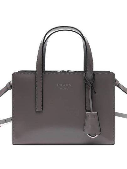 Re-Edition 1995 Brushed Leather Hand Mini Bag Grey - PRADA - BALAAN 2